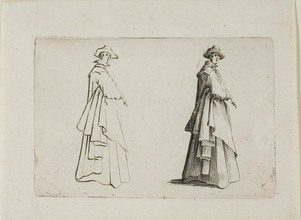Kaprislerden Dolgun Giysili Bayan by Jacques Callot