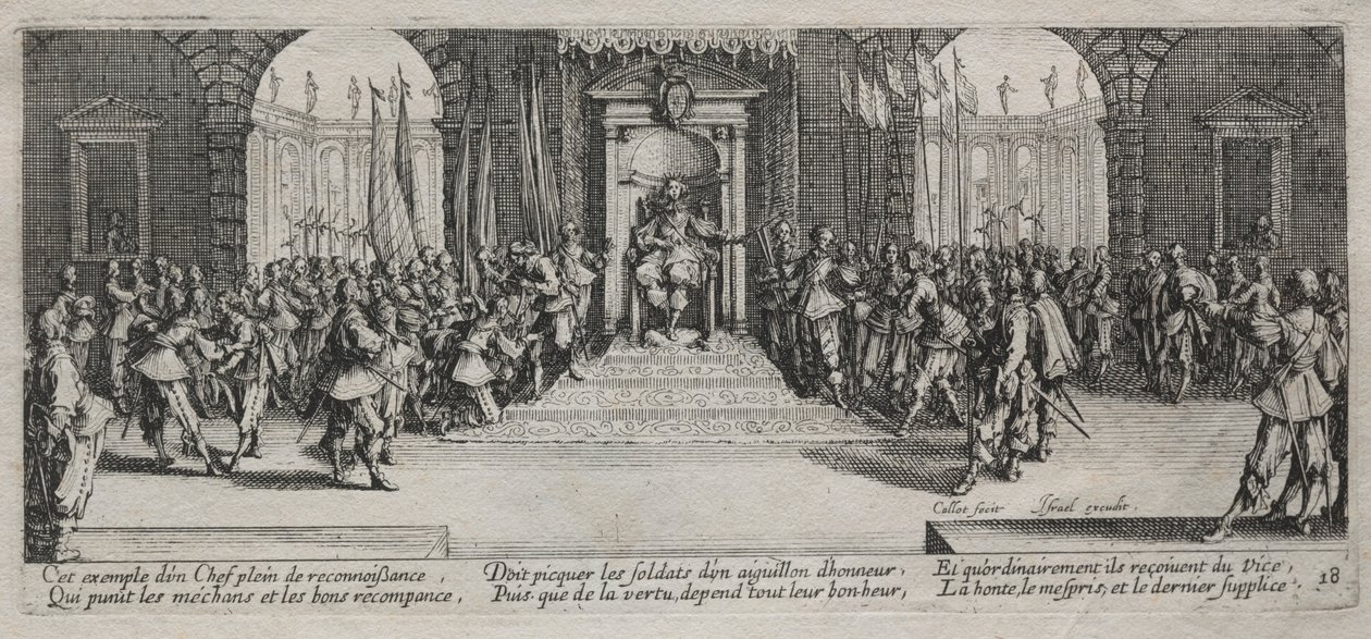 Savaşın Büyük Sefaletleri: Tazminatın Dağılımı, 1633. by Jacques Callot