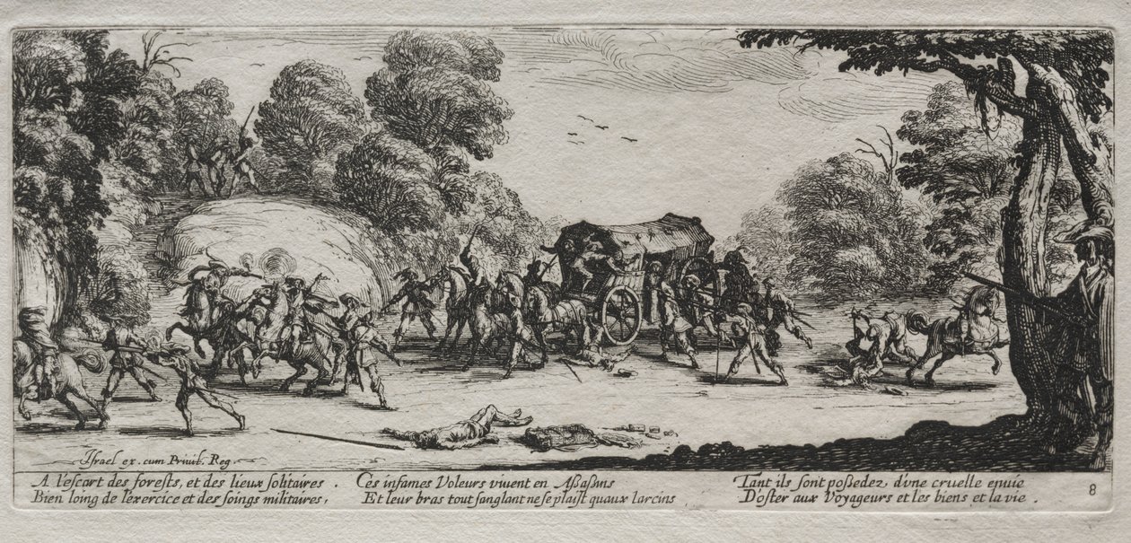 Savaşın Büyük Sefaletleri: Otoyol Soygunu by Jacques Callot
