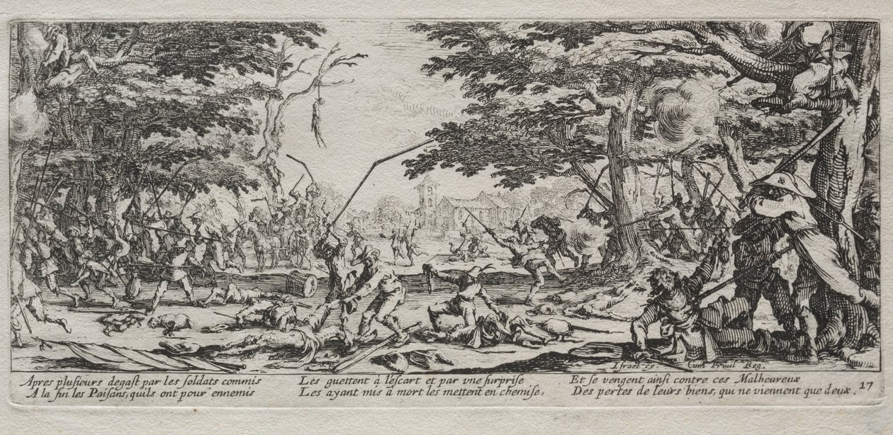 Savaşın Büyük Sefaletleri: Köylülerin İntikamı, 1633. by Jacques Callot