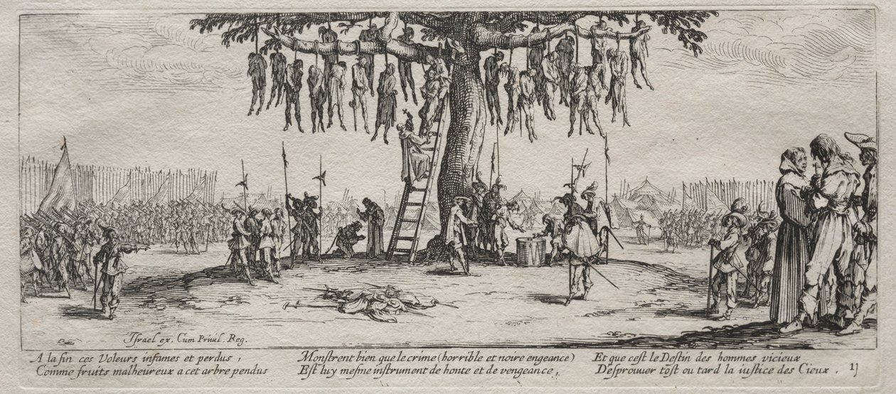 Savaşın Büyük Sefaletleri: Asma, 1633. by Jacques Callot
