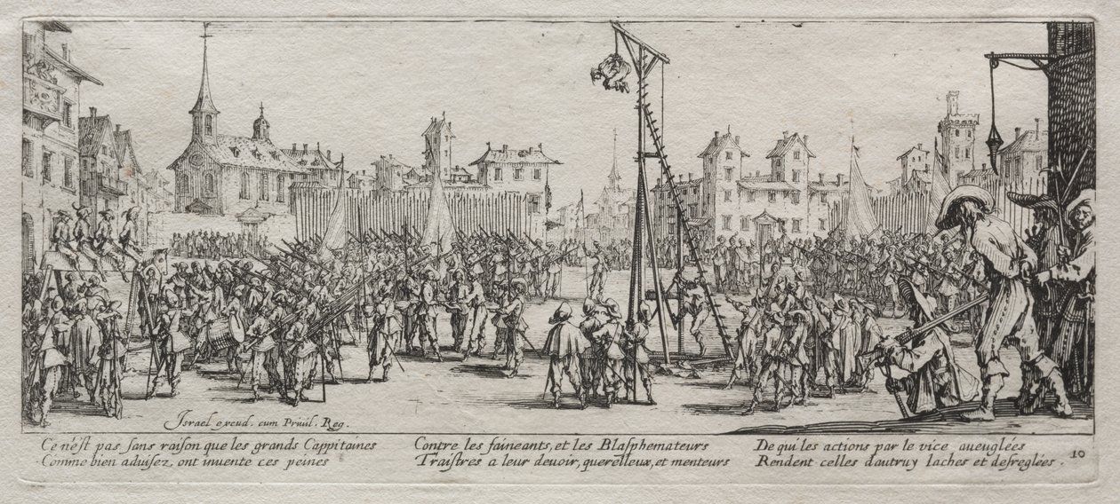 Savaşın Büyük Sefaletleri: Strappado by Jacques Callot