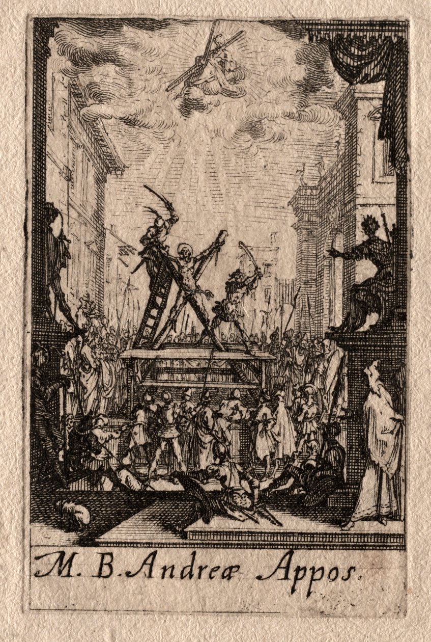 Havarilerin Şehitliği: Aziz Andrew. by Jacques Callot