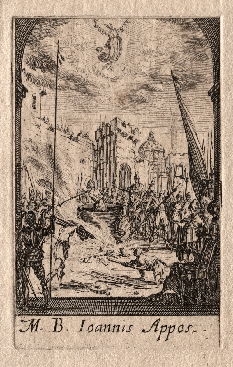 Havarilerin Şehitliği: Evangelist Aziz John by Jacques Callot