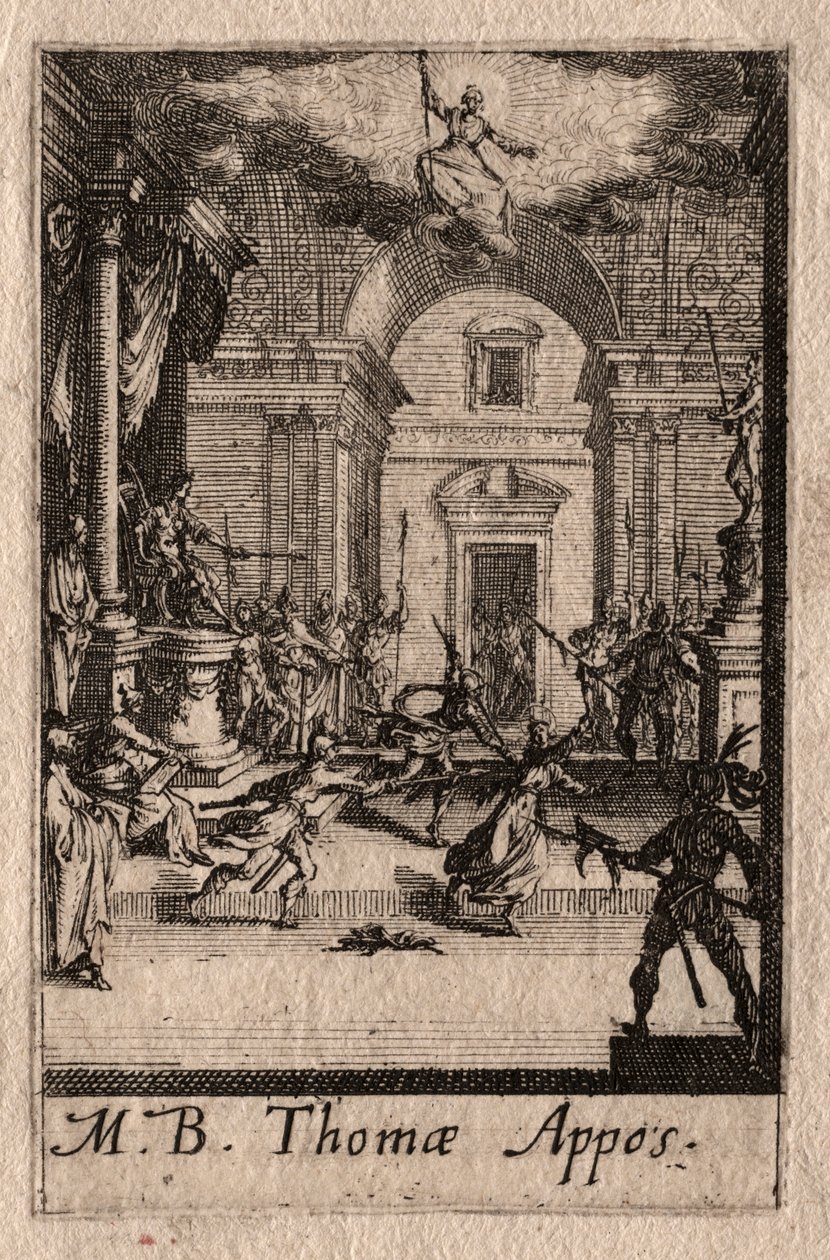 Havarilerin Şehitliği: Aziz Thomas. by Jacques Callot