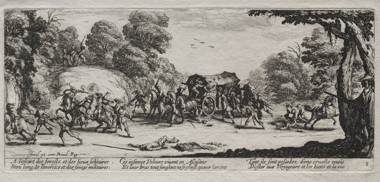 Savaşın Sefaletleri: Otoyol Soygunu, 1633. by Jacques Callot