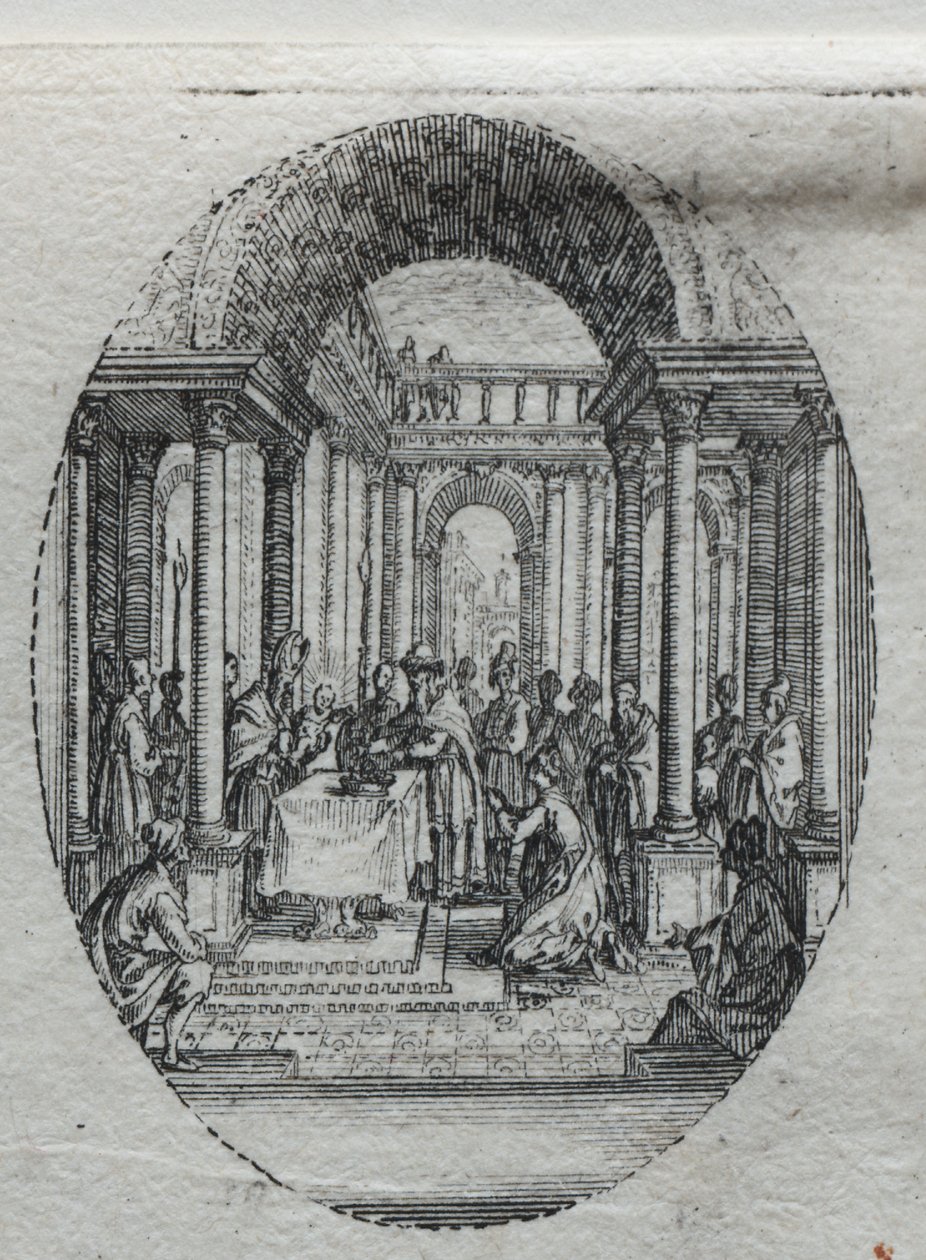 Tutkunun Sırları: Tapınaktaki Sunum by Jacques Callot