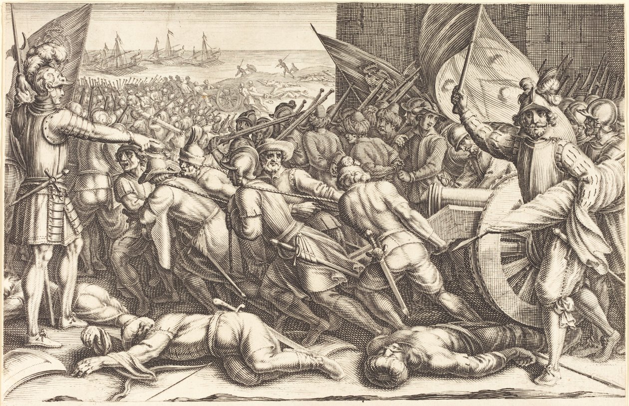 Birliklerin Yeniden Gemiye Alınması by Jacques Callot