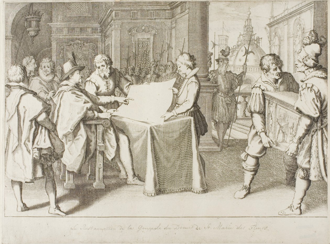 Floransa Kubbesinin Restorasyonu by Jacques Callot