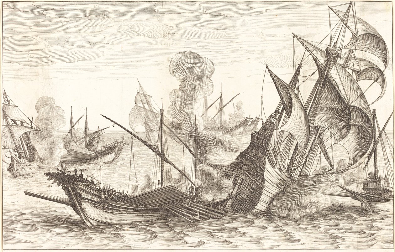 İkinci Deniz Savaşı by Jacques Callot
