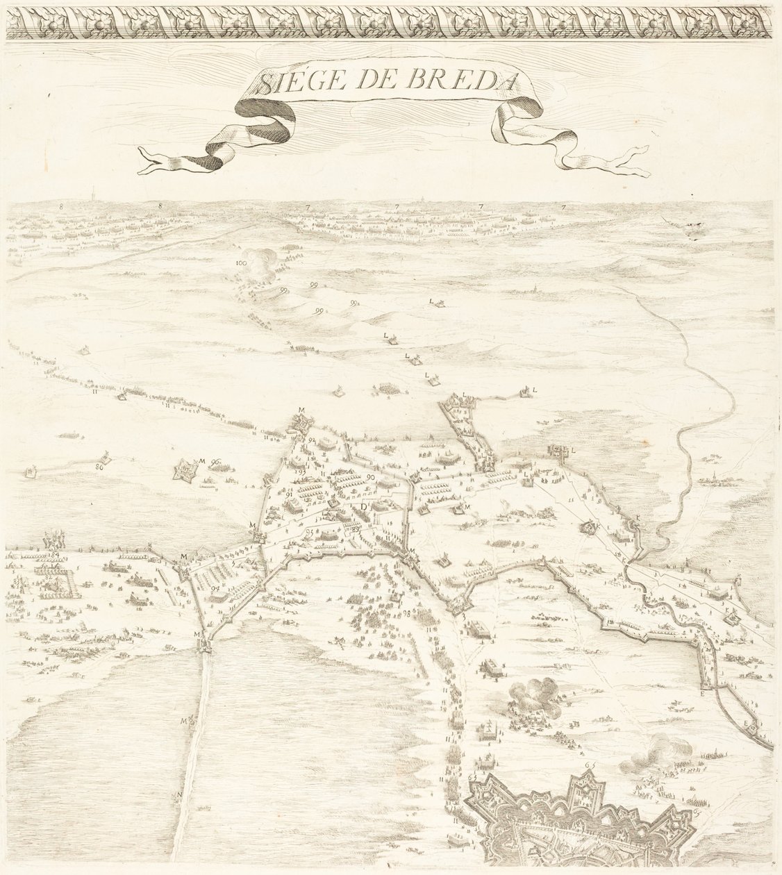 Breda Kuşatması [levha 2 / 6] by Jacques Callot