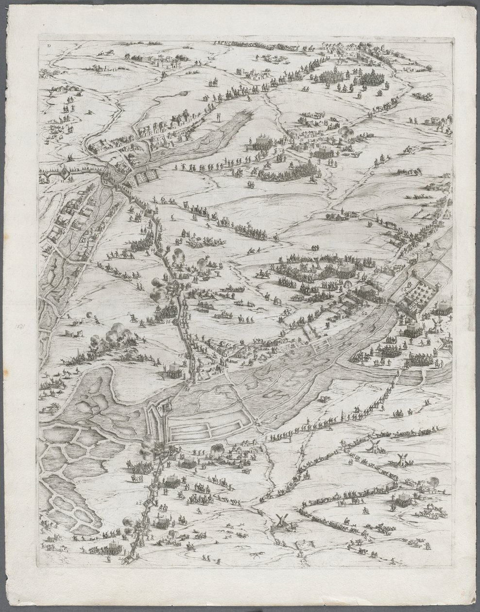 La Rochelle Kuşatması: Levha 7, 1628-1630. by Jacques Callot