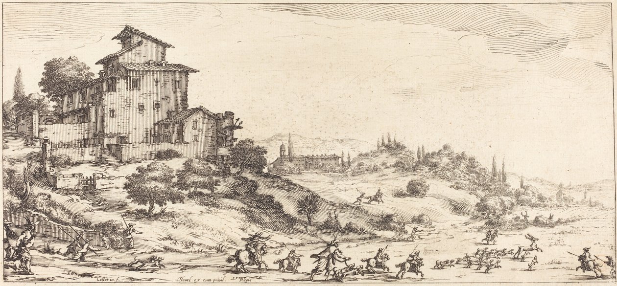 Geyik Avı, muhtemelen c. 1630. by Jacques Callot