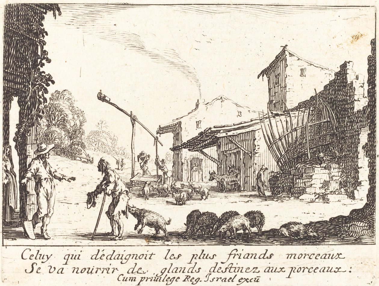 domuz çobanı by Jacques Callot