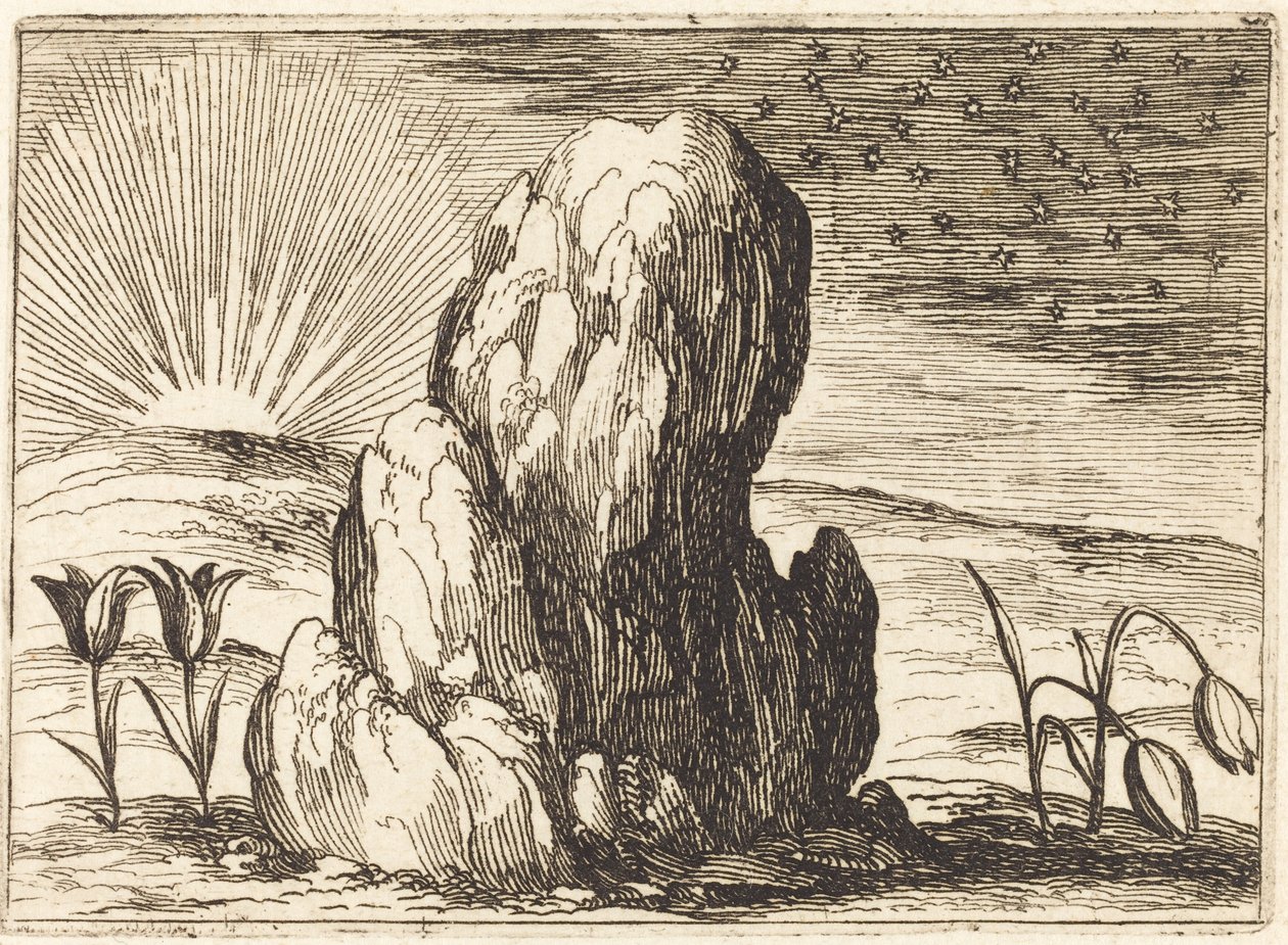 Laleler ve Güneş, 1628. by Jacques Callot