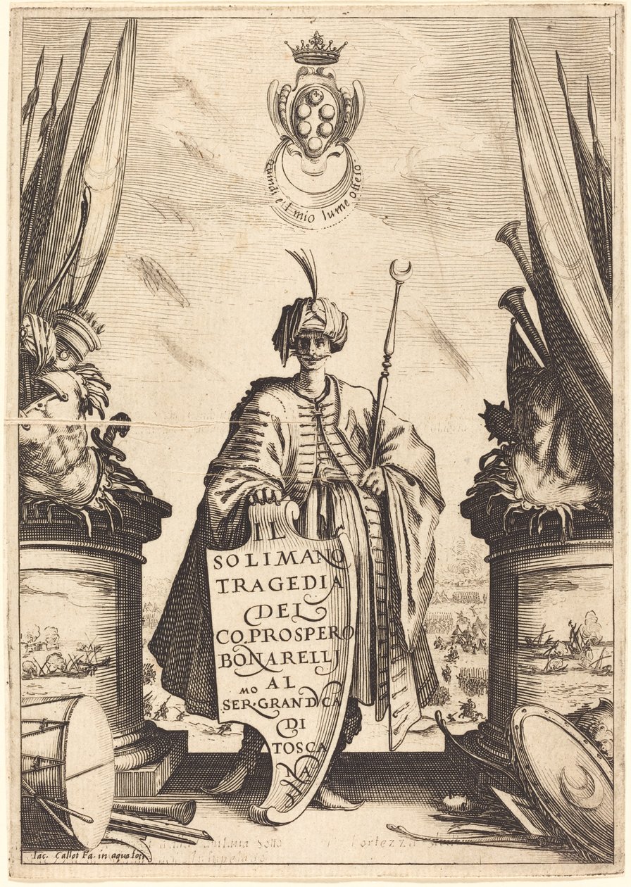 "Il Solimano" için Başlık Sayfası by Jacques Callot