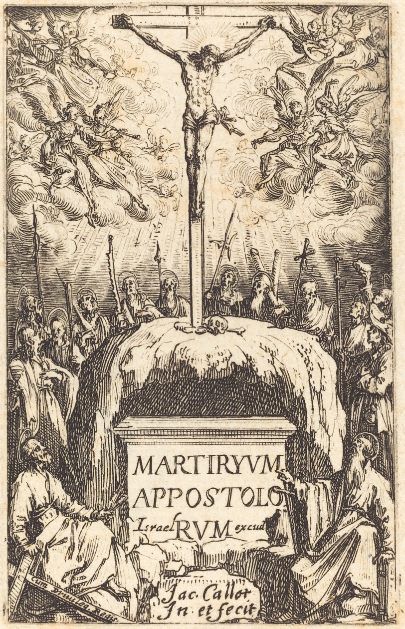 "Havarilerin Şehitlikleri" için Başlık Sayfası by Jacques Callot