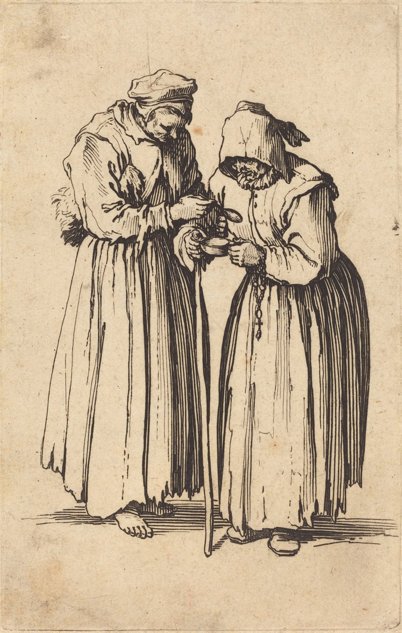 iki dilenci kadın by Jacques Callot