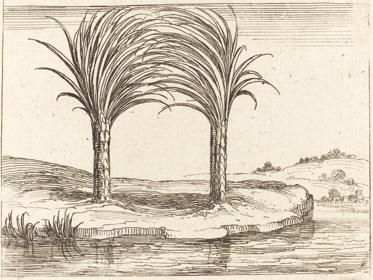 İki Palmiye Ağacı by Jacques Callot