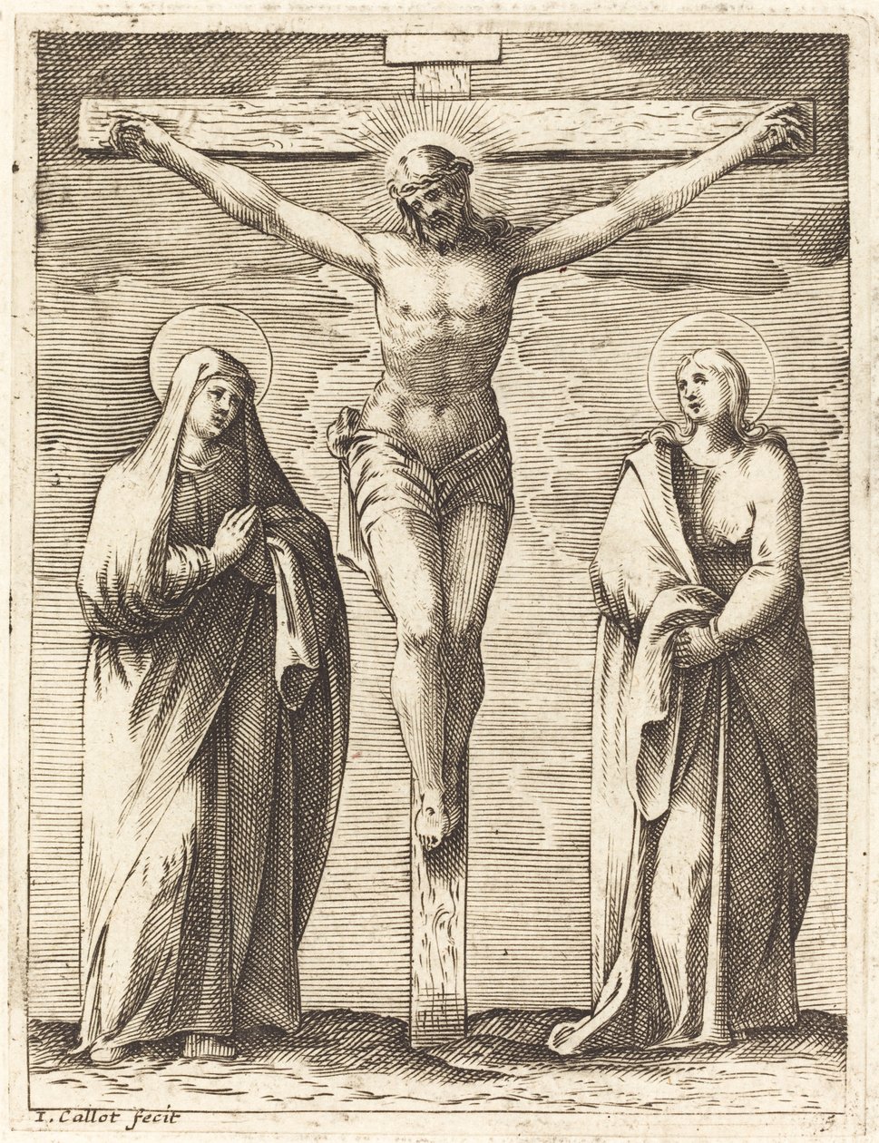 Bakire ve Aziz John, Haçın Eteklerinde by Jacques Callot
