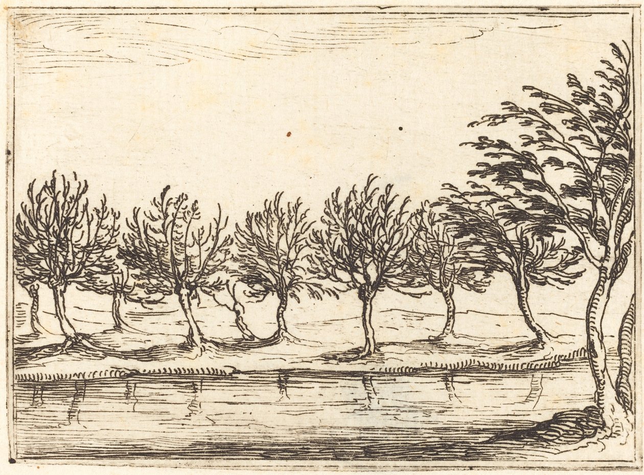 Su Kenarındaki Söğütler, 1628. by Jacques Callot
