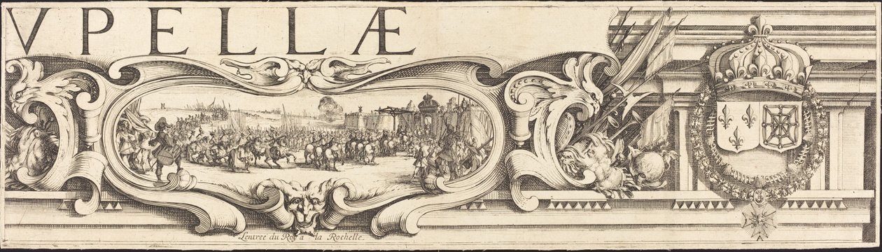 La Rochelle Kuşatması [levha 3/16; set, 1952.8.97-112] içerir by Jacques Callot and Abraham Bosse