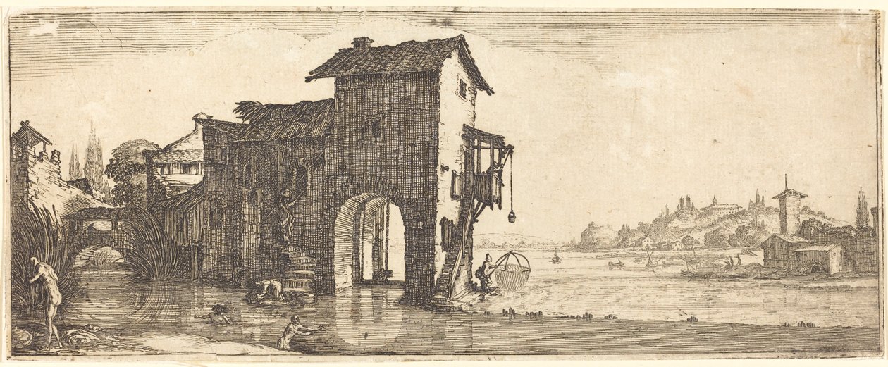su değirmeni by Jacques Callot or Follower of Jacques Callot