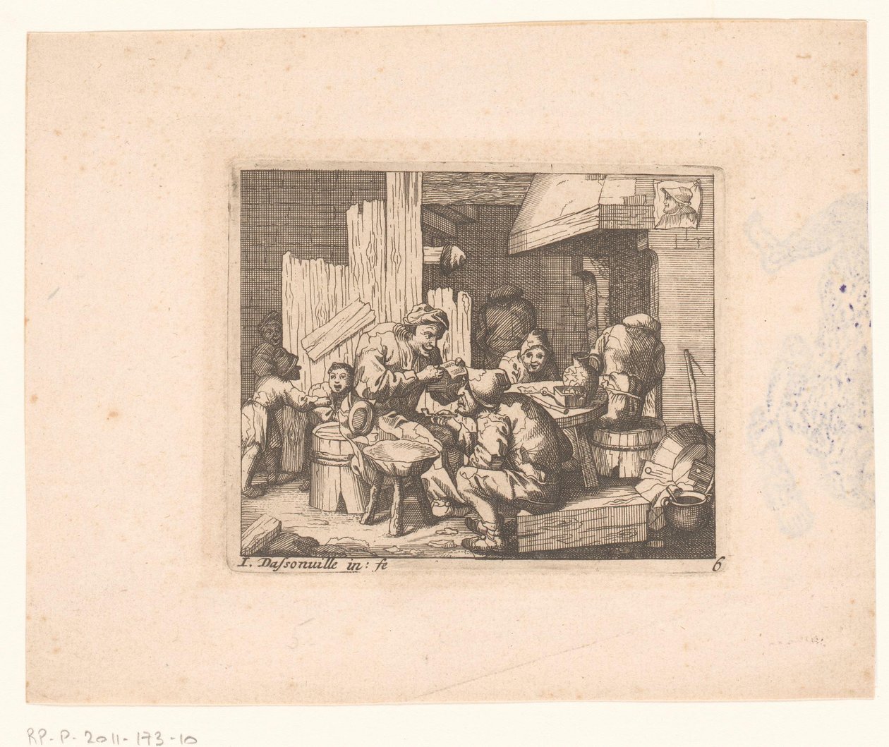 Ocağın etrafındaki çiftçiler by Jacques Dassonville