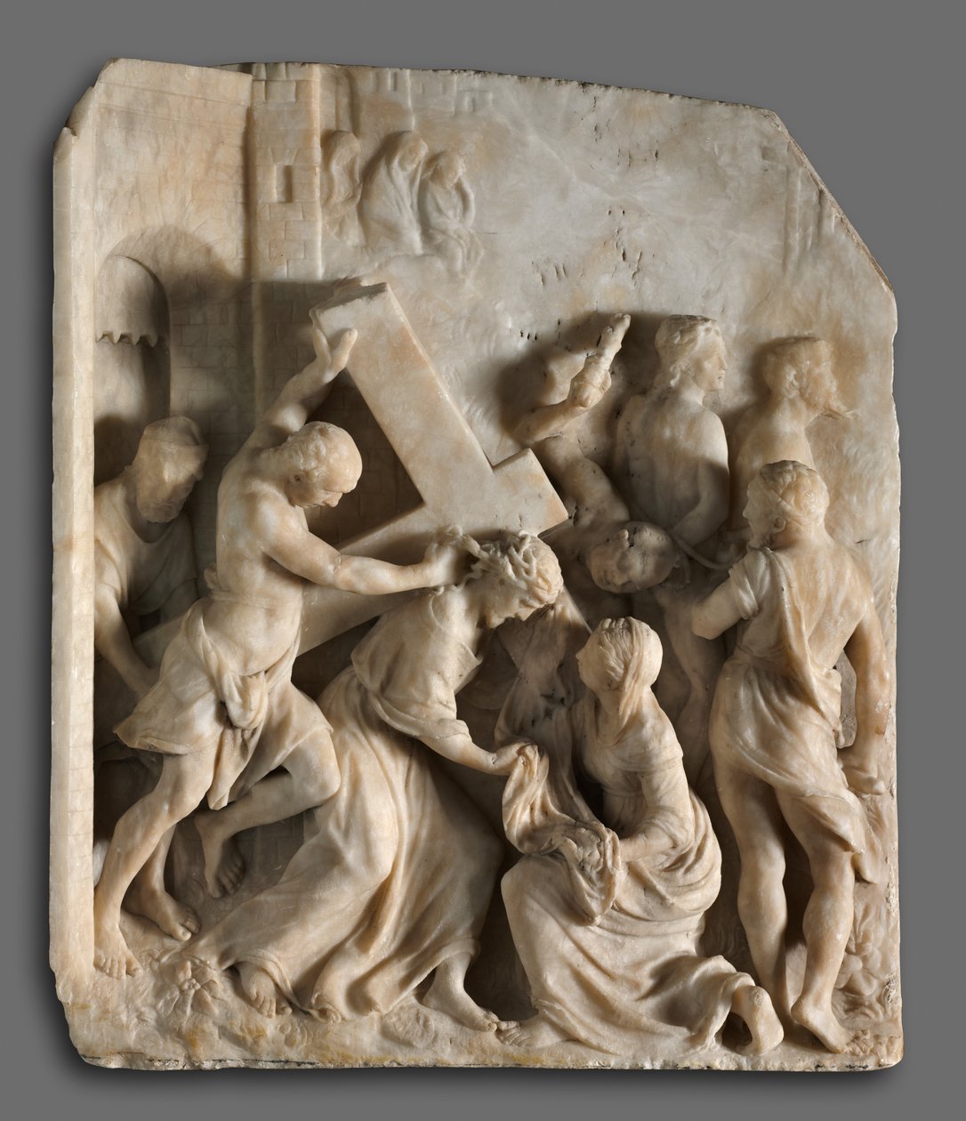 Aziz Simon ve Veronica ile Haç Taşıyan İsa, c. 1545. by Jacques Dubroeucq