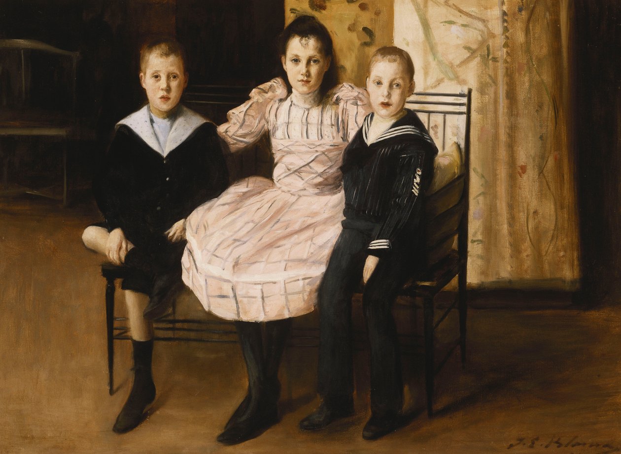 Henry Bernstein ve erkek kardeşi ve kız kardeşi, 1892 by Jacques Emile Blanche