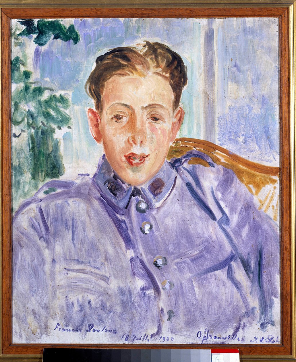 Francis Poulenc (1899-1963), Fransız bestecinin portresi by Jacques Emile Blanche