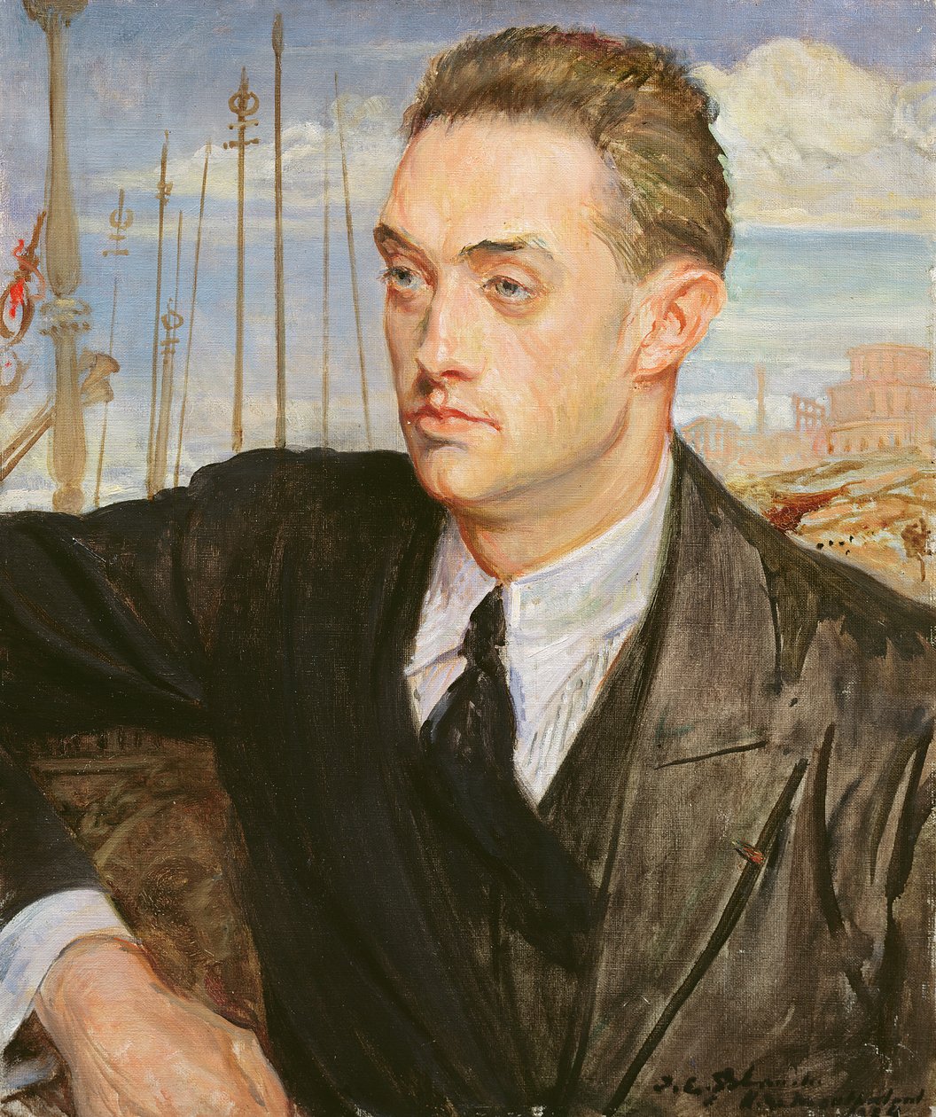 Portrait of Henry de Montherlant (1895-1972) 1923  by Jacques Emile Blanche