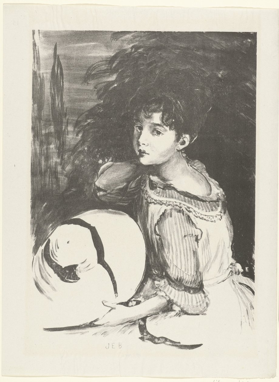 Portret van Wanda Zielinska bekend als Pouponne genç kız (bebek) Deneme (dizi başlığı) by Jacques Emile Blanche