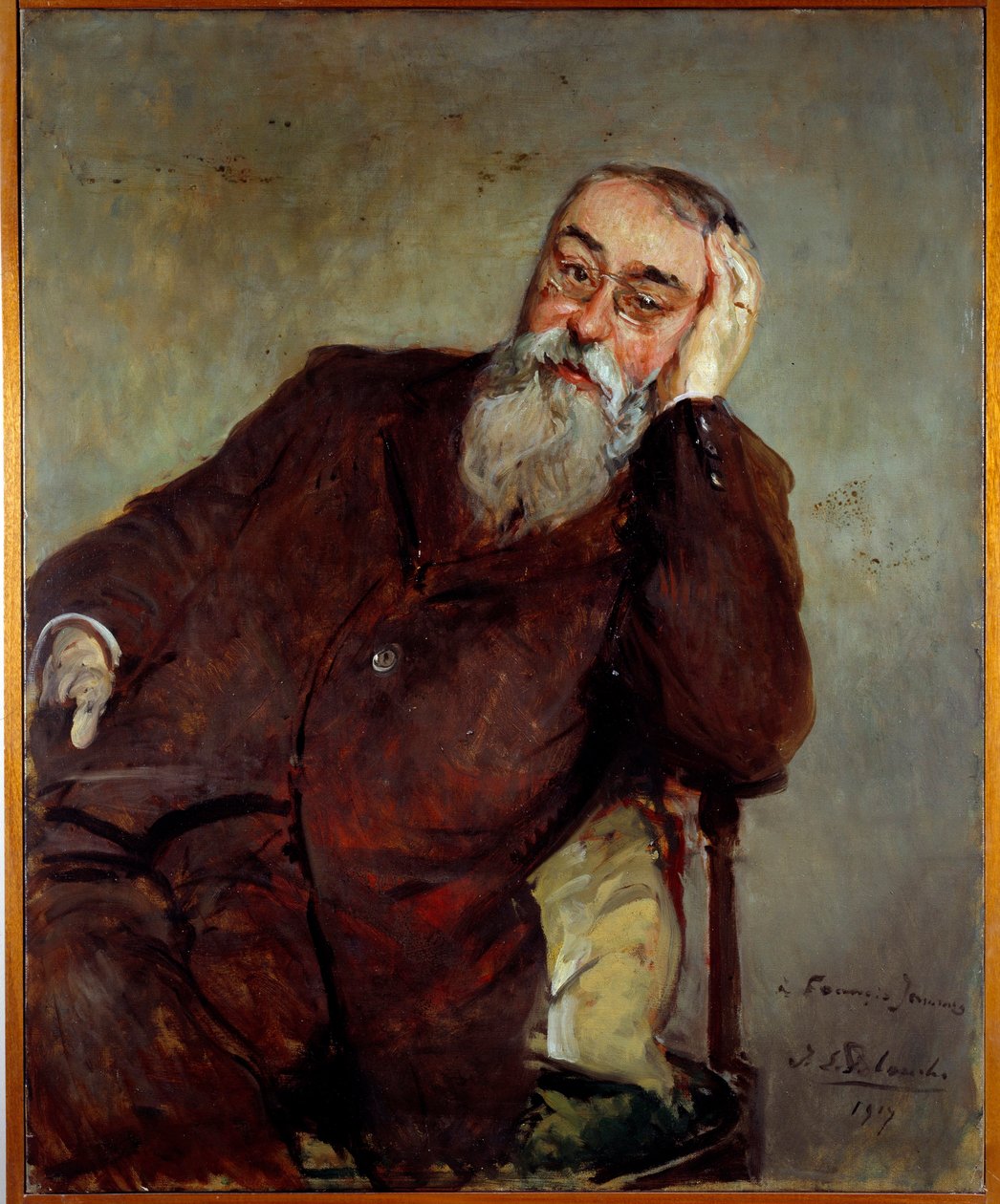 Francis Jammes (1868-1938) portresi için çalışma Fransız yazar Jacques Emile (Jacques-Emile) Blanche (1861-1942) 1917 Sun. 1x0,81 m Rouen, Güzel Sanatlar Müzesi by Jacques Emile Blanche