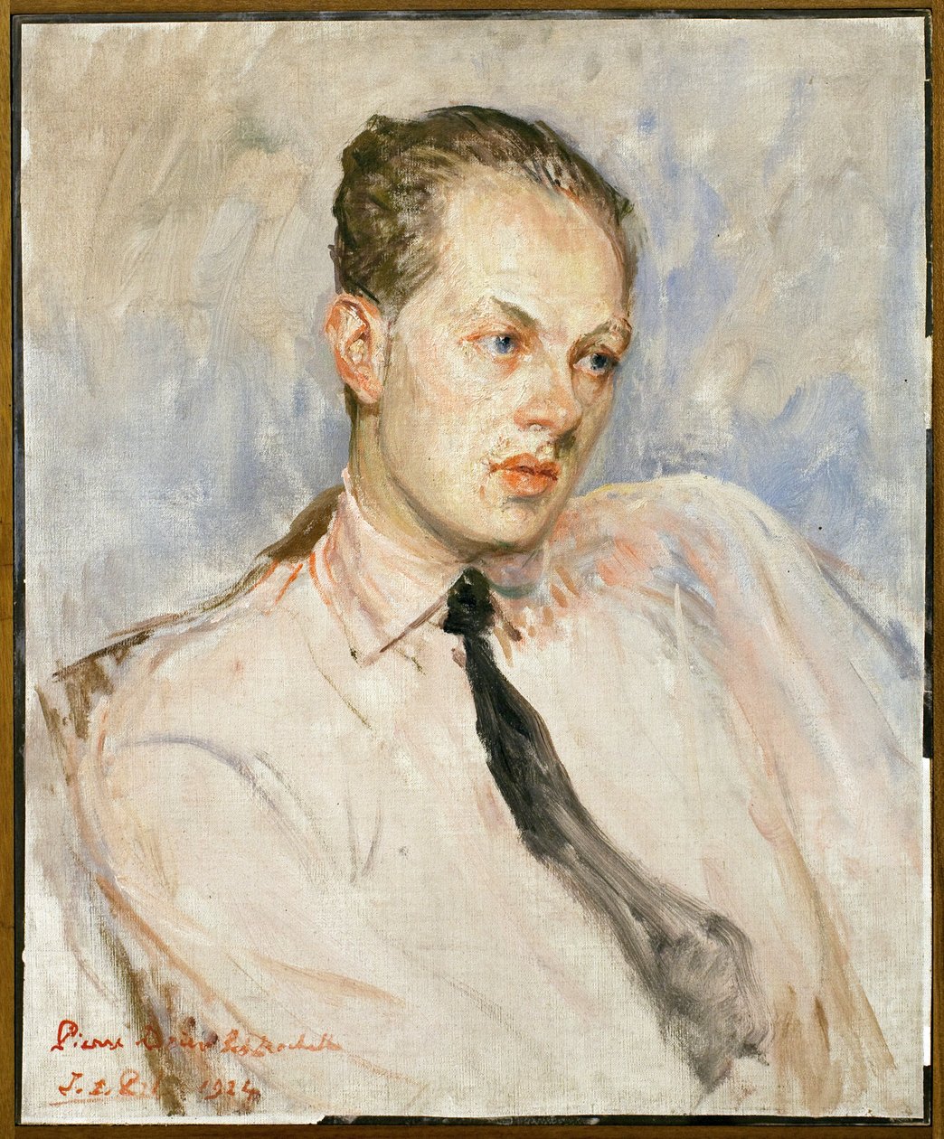 Pierre Drieu La Rochelle (1893-1945) portresi için çalışma. Jacques Emile Blanche (1861-1942), tuval üzerine yağlı boya tablosu by Jacques Emile Blanche