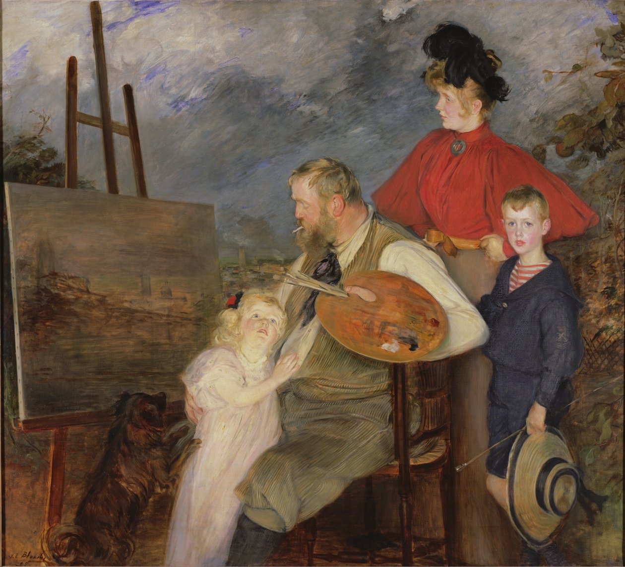 Ressam Thaulow ve Çocukları veya Thaulow Ailesi, 1895 by Jacques Emile Blanche