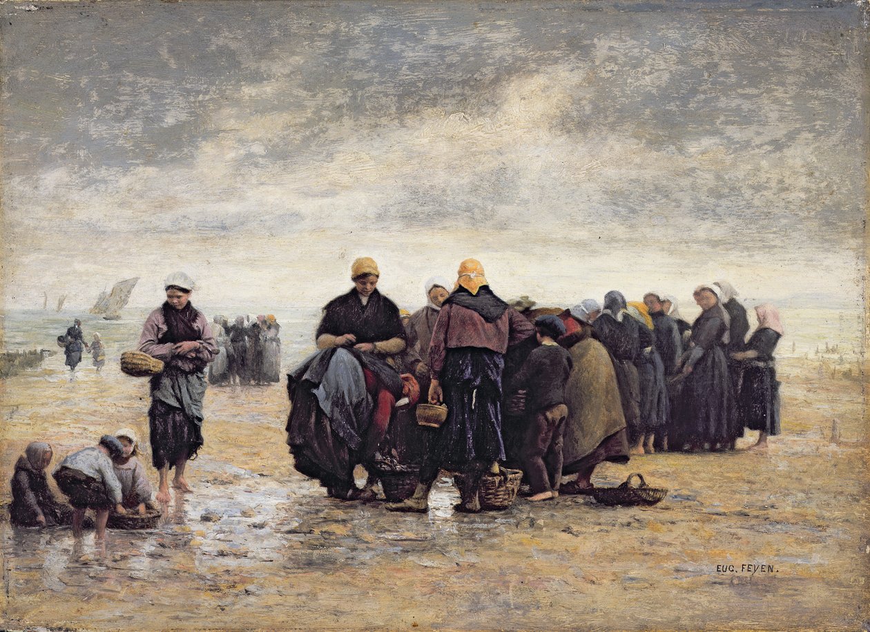 Kıyıda (panelde yağ) by Jacques Eugene Feyen
