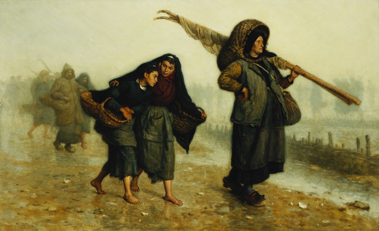 Kabuk Toplayıcılar; Kabuklu Deniz Toplayıcıları, by Jacques Eugene Feyen