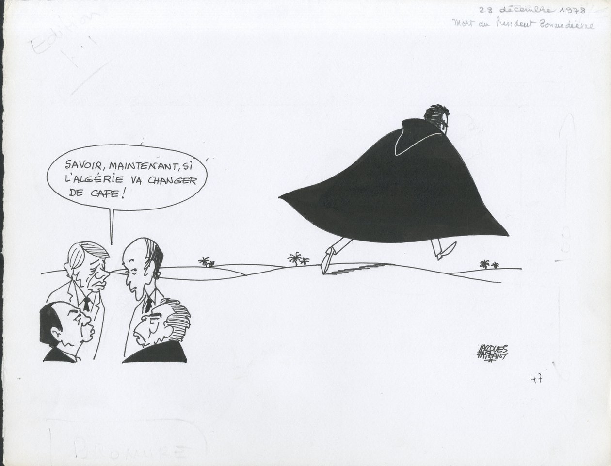 Le Figaro, Siyah-Beyaz hiciv by Jacques Faizant
