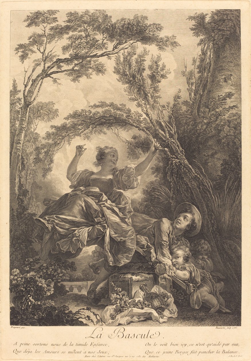 tahterevalli by Jacques Firmin Beauvarlet after Jean Honoré Fragonard