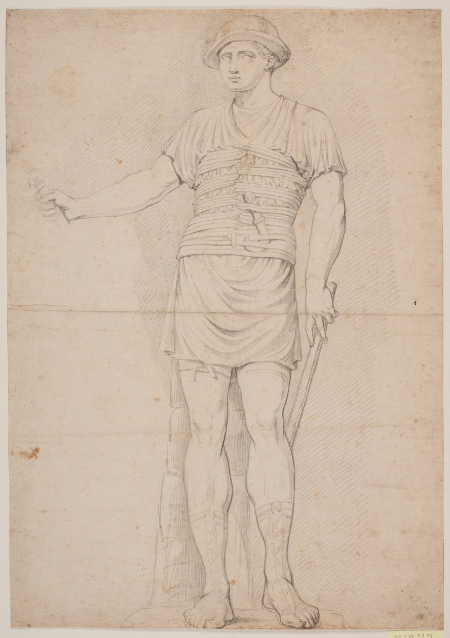 ayakta savaşçı by Jacques Francois Joseph Saly