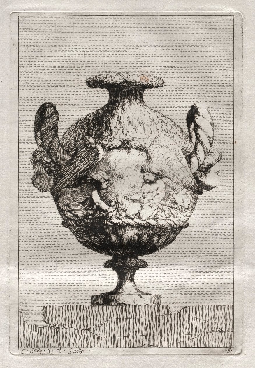 Vazo Takımı: Levha 19, 1746. by Jacques Francois Joseph Saly