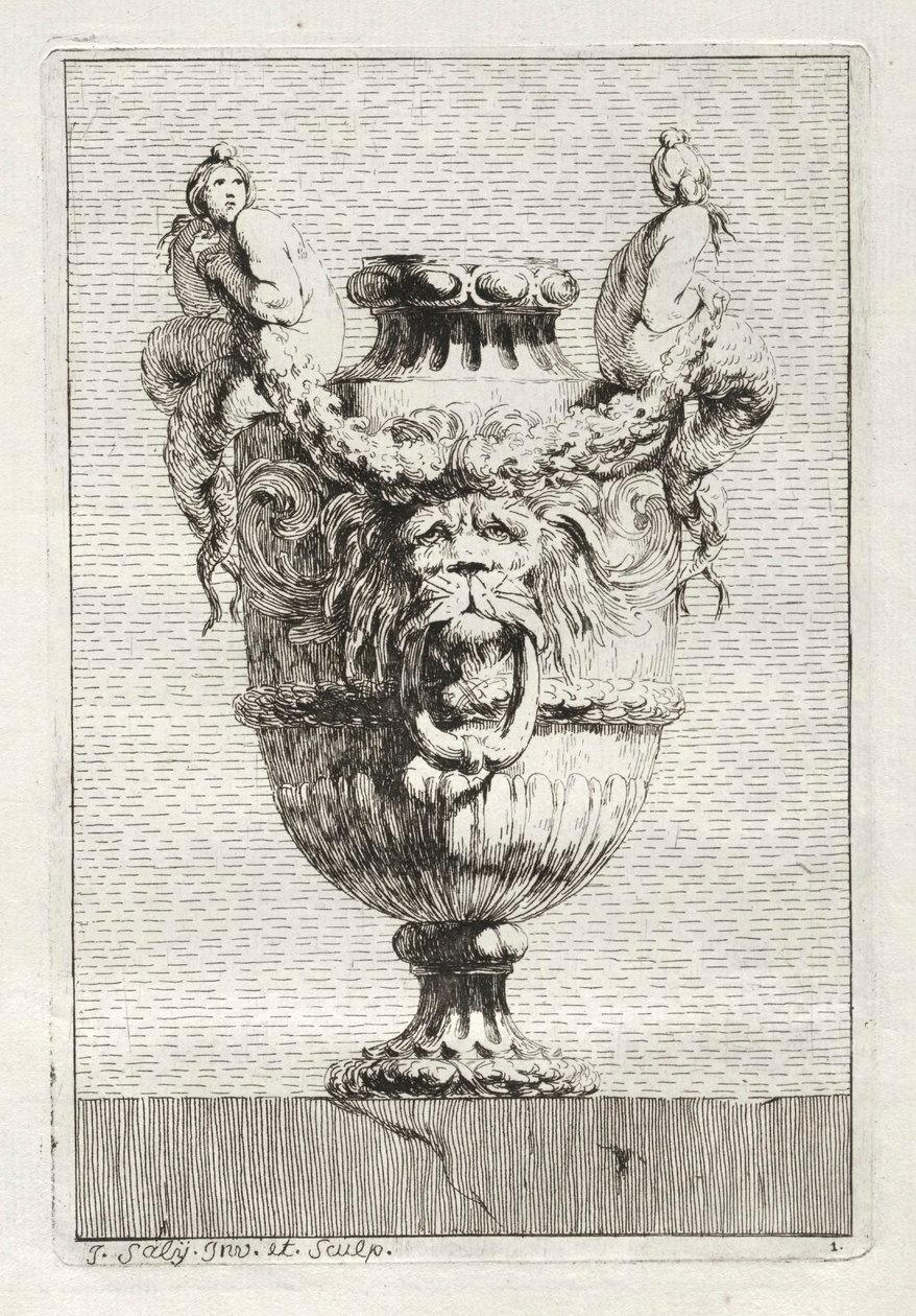 Vazo Takımı: Levha 1, 1746. by Jacques Francois Joseph Saly