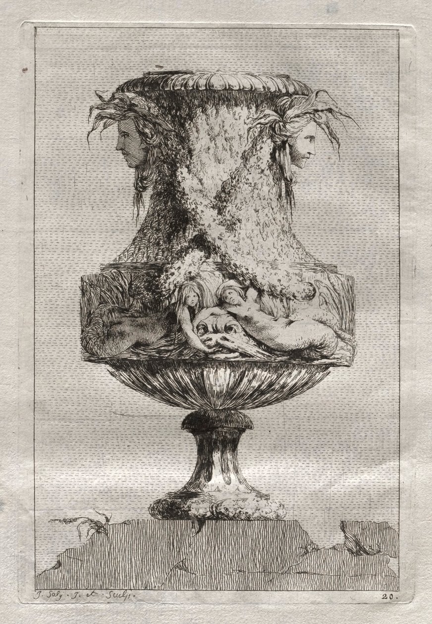 Vazo Takımı: Levha 20, 1746. by Jacques Francois Joseph Saly