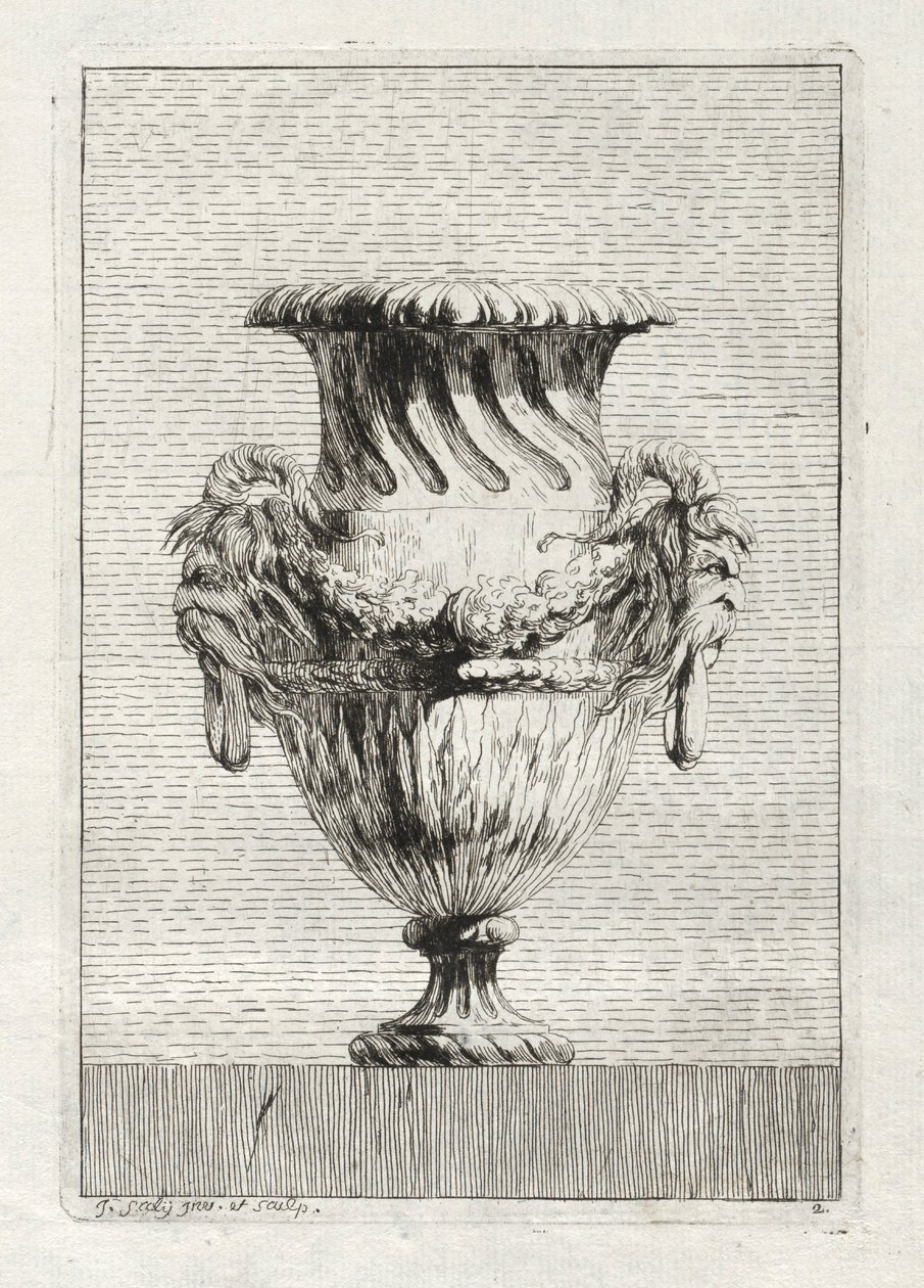 Vazo Takımı: Levha 2, 1746. by Jacques Francois Joseph Saly