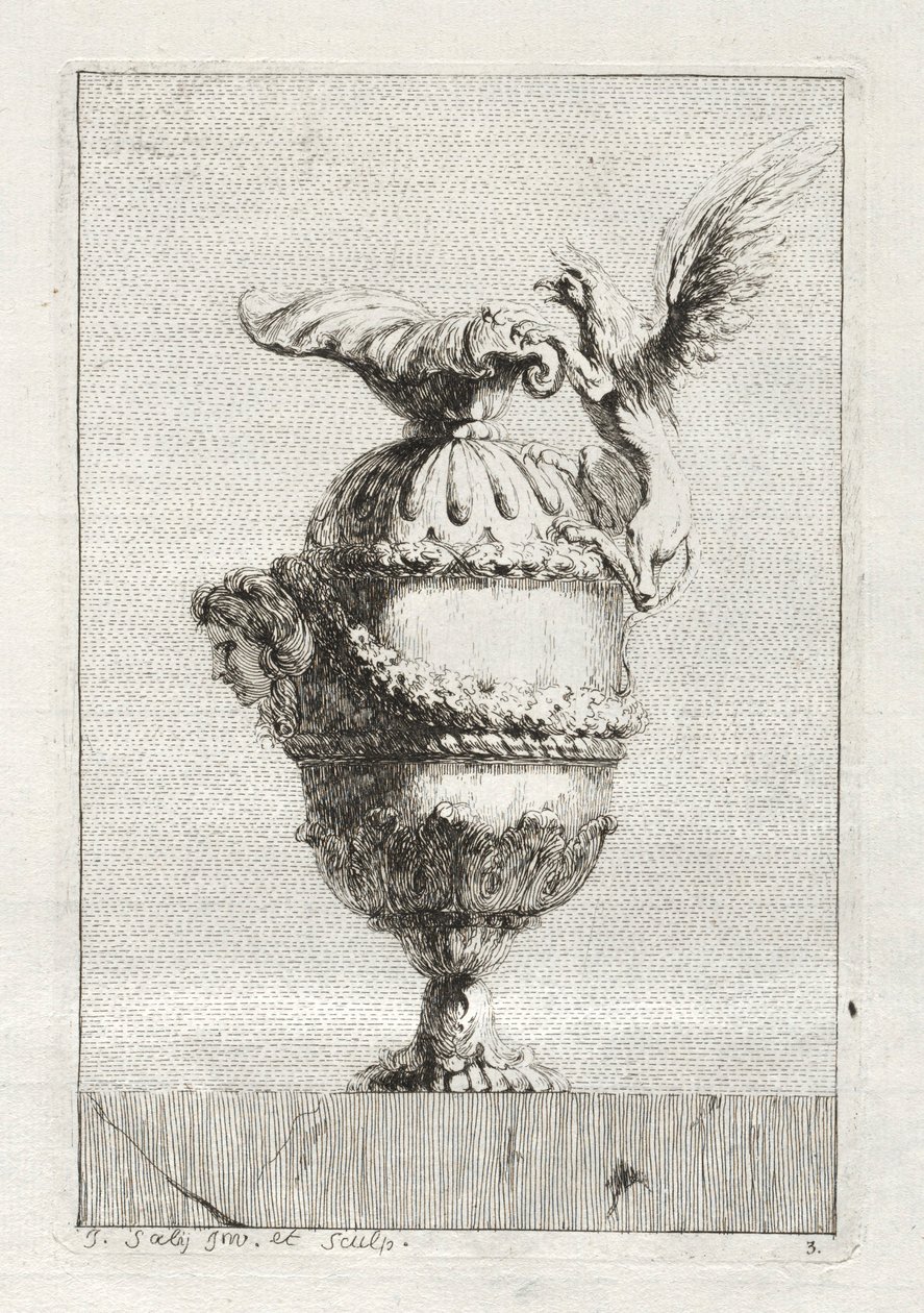 Vazo Takımı: Levha 3, 1746. by Jacques Francois Joseph Saly