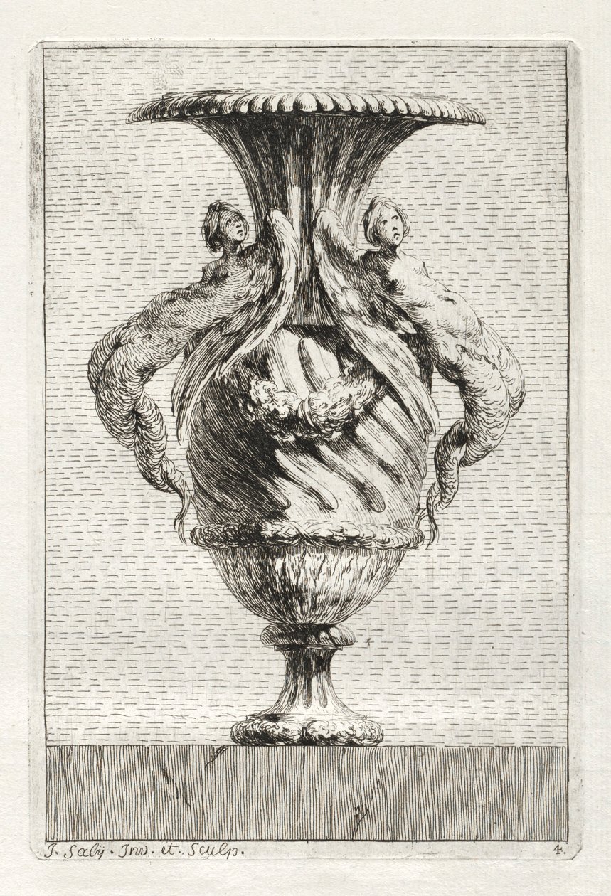 Vazo Takımı: Levha 4, 1746. by Jacques Francois Joseph Saly