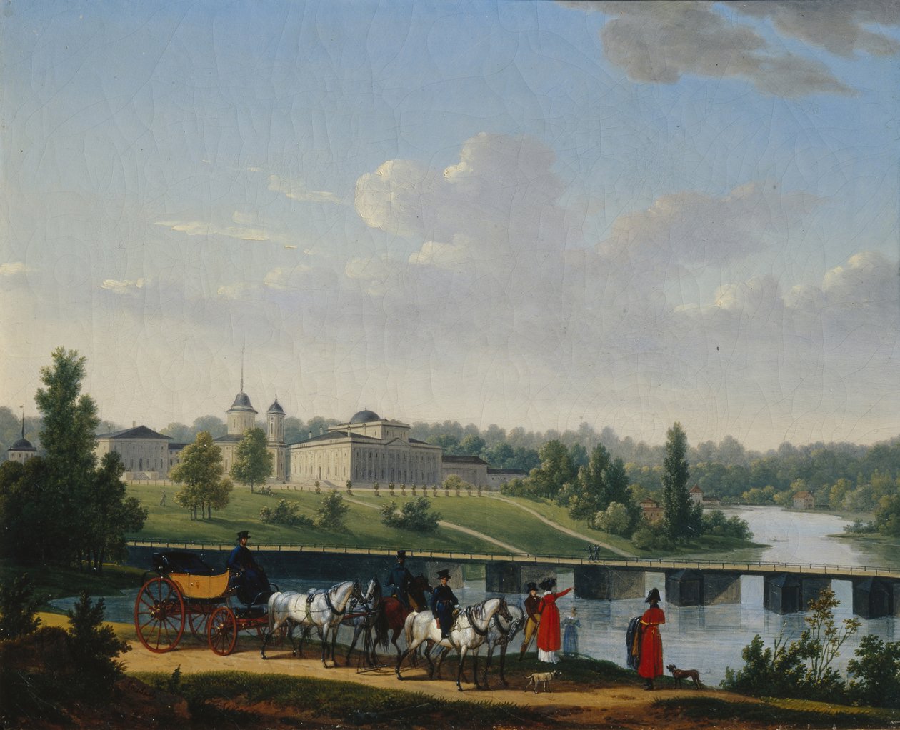 Yürüyüş. Golitsyns Malikanesi Pekhra-Yakovlevskoye, 1820 by Jacques Francois Joseph Swebach