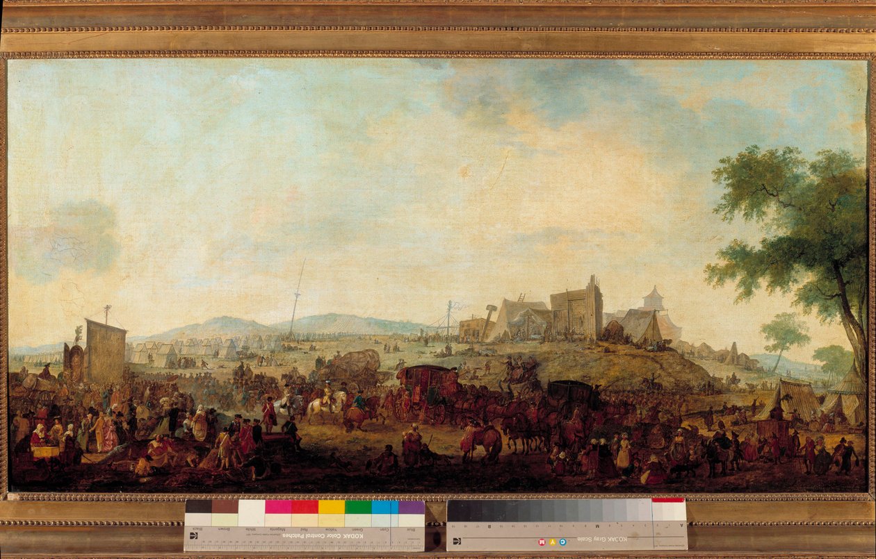 5 Ağustos-25 Eylül 1788 tarihleri arasında Saint Omer yakınlarında Conde Prensi komutasında kurulan askeri manevra kampının görünümü Burası Louis V Joseph de Bourbon-Conde (1736-1818). Jacques Francois Joseph Swebach