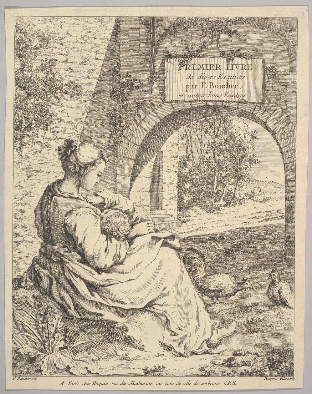 Frontispiece, 18. yüzyılın ortalarından sonlarına. by Jacques Gabriel Huquier